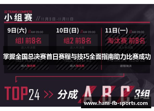 掌握全国总决赛首日赛程与技巧全面指南助力比赛成功